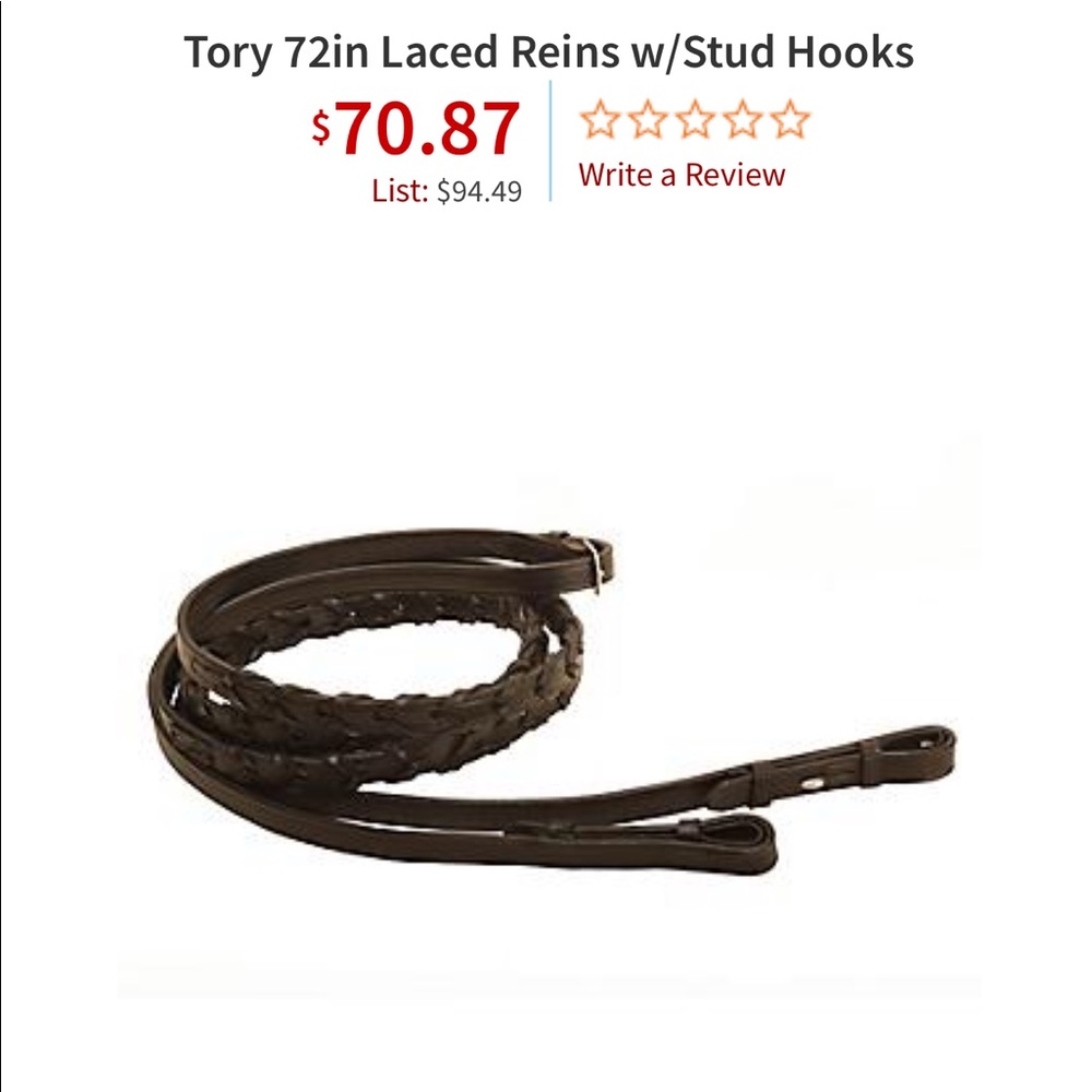 Leather braided english reins